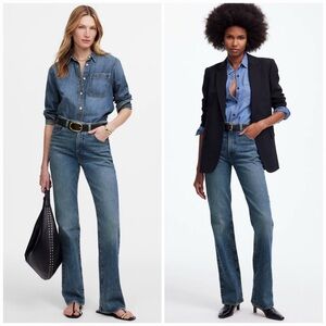Madewell Petite Relaxed Bootcut Jeans in Concho Wash NWT